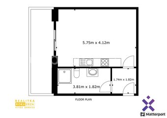 Pronájem bytu 1+kk 33 m2, Zlín - Prštné, ev.č. 02348 - 6