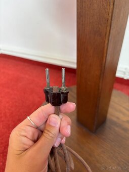 Lampa dubový masiv - dýha lampa z 1. republiky - 6