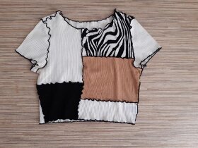 Triko na ramínka Shein vel. S  a cropy vel.S, M,baleriny - 6