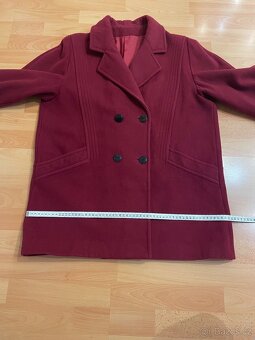Vlněný vínový kabát - 6