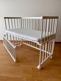 Dětská přístavná postýlka 90x45 cm s matrací - 6