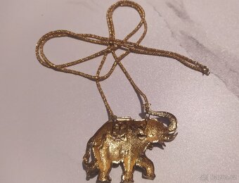 Řetízek s přívěskem sloník 1950-70 - 6