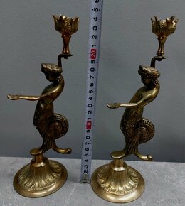 Mosazné svícny Art Deco 60.léta - 6