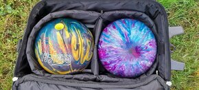 Bowlingové koule 2x s přenosnou taška na kolečkách - 6