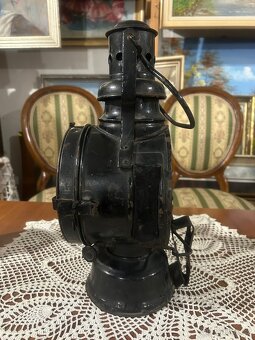 Stará železniční lampa – krásný industriální kus - 6