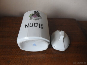 Starožitná porcelánová doza nudle Dubí Teplice Rokoko - 6