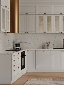 krásná  designová kuchyňská sestava bílý a šedý mat - 6