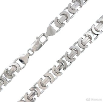 Stříbrný řetízek - řetěz 60x0,84 cm (královská vazba) - 6