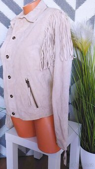 KOŽENÁ BUNDA S TŘÁSNĚMI - MOTO STYL - H&M - vel. 46 - 6