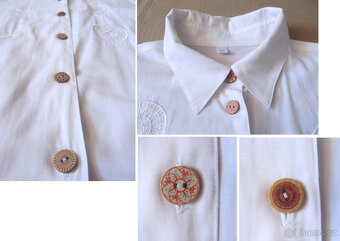 Vintage bílá dámská košile z 90.let plus velikost - 6