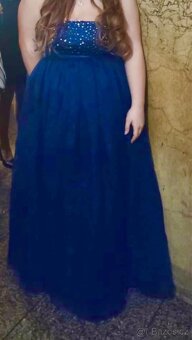 Modré plesové šaty - 6