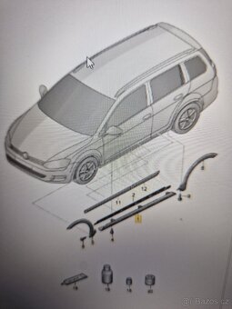 Prahová lišta GOLF 7 Alltrack combi - 6