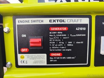 Elektrocentrála Extol 5,5kw - 6