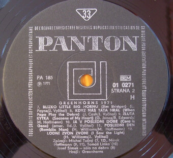 LP deska Greenhorns 71 z r. 1971/282/ - 6