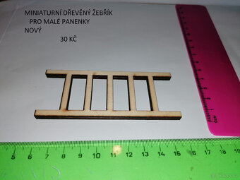 dřevěné miniaturní doplňky pro malé panenky - 6
