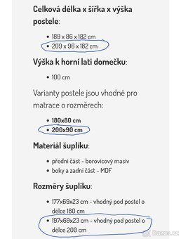 Kvalitní masivní domečková postel Paul 90x200 - 6