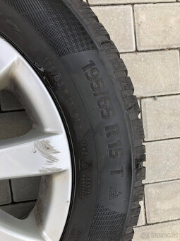 Alu kola VW R15, 5x112, zimni pneu 195/65 R15 - 6
