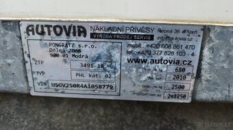 Nákladní valníkový přívěs PONGRATZ typ PHL - 6