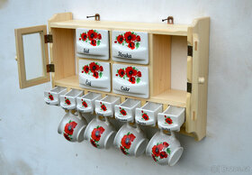 Police s kořenky - motiv vlčí mák - 6