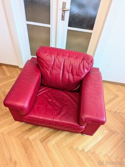 Kožená sedací souprava (gauč + divan + křeslo) - 6