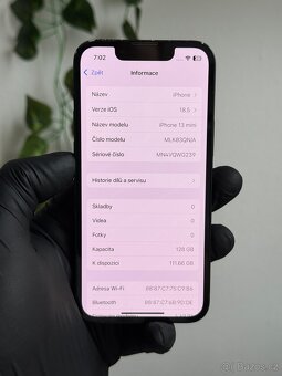 iPhone 13 mini 128GB černý - 100% baterie - 6