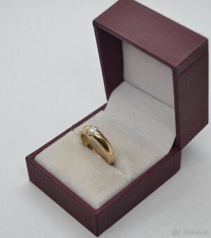 Zlatý prsten  s briliantem 0.40 CT - 6