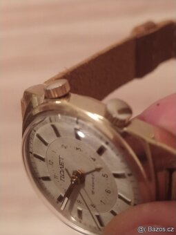 LUXUSNÍ hodinky POLJOT s mechanickým budíkem СССР 👍👍👍 - 6