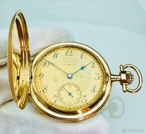 14K CELO ZLATÉ PÁNSKÉ KAPESNÍ HODINKY UNION HORLOGERE - 6