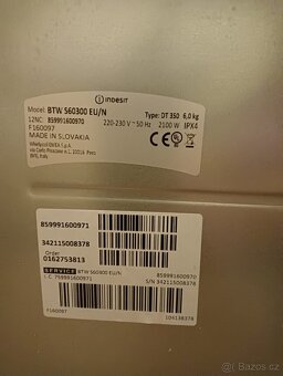 Vrchem plněná pračka Indesit BTW S60300 EU/N - 6