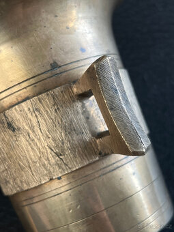 Starý mosazný hmoždíř 11 cm s tloukem, váha 1460g - 6