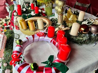 Adventní věnce, svícny, věnce na dveře, malé dekorace - 6