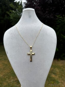 Zlatý řetízek s křížkem 7.4g 585 14k - 60cm NOVY - NENOŠENÝ - 6