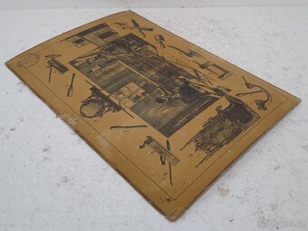 Truhlář - školní pomůcka 1856 - 36,5x26,5cm - 6