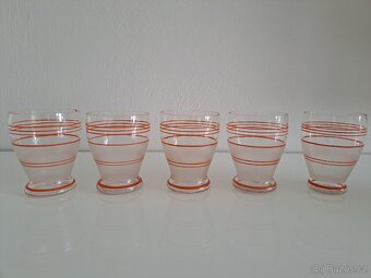 Art deco - džbán a sklenice - retro sklo - 6