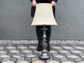 Veliká cínová stolní lampa výška 96cm - 6