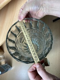 Velká skleněná váza Bohemia motiv růže - 6