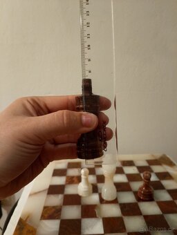 Luxusní onyxové šachy – ruční práce, velká sada (cca 40 cm) - 6
