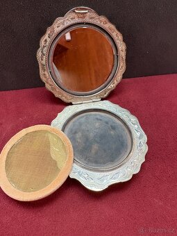 Stříbrná pudřenka 835/1000 Ag, 9cm, 100g - jako nová - 6