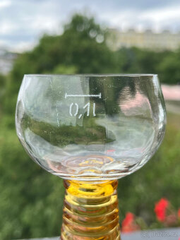 3x starožitná likérová sklenice římanka 100ml - 6