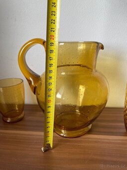 Krakelované sklo džbán se skleničkami - 6