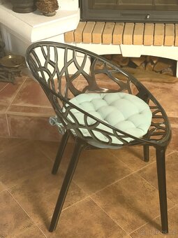 Luxusní designová křesla Koral, kouřový polykarbonát 6ks - 6