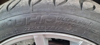 Alu Spider 17"5x100 letní pneu 225/45/17 - 6