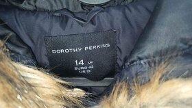 Černá teplá dámská bunda s kožíškem Dorothy Perkins 14 XL - 6