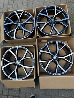 ORIGINÁL Alu Volkswagen ESTORIL R19, 5x112 - ZÁNOVNÍ, TOP - 6