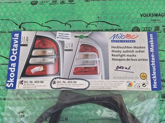 Milotec 40304 kryty zadních světel černé pro lak Škoda Octav - 6