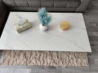 Luxusní mramorový stůl se 6 křesli plus konferenční stolek - 6