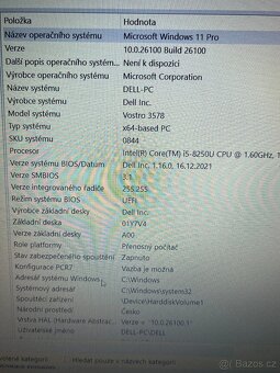 Hezký,rychlý a nepoužívaný Dell Vostro 15 (3578) ,i5-8250U,8 - 6