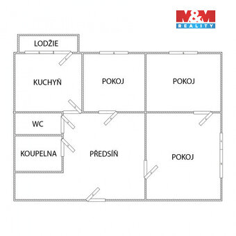 Pronájem bytu 3+1, 72 m², Karviná, ul. tř. 17. listopadu - 6