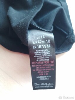NOVÝ Černý top s nařaseným rukávem Miss Selfridge - 6