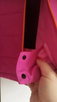 Nádherná malinová krásná bunda s kapucí 122/128 - 6